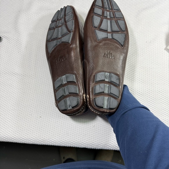 Peter Millar Leather Men's Blue and Brown Loafers Size 11.5 - Picture 5 of 9